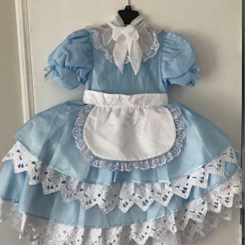 CHASING FIREFLIES DELUXE GIRLS ALICE IN WONDERLAND BLUE COSTUME DRESS